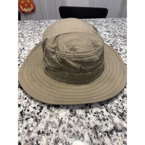 Columbia Bucket Hat Unisex Beige One Size Tie String Outdoor Fishing